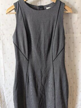 H&M Grey Business Dress Sleeveless Women's 8 Professional Or Casual